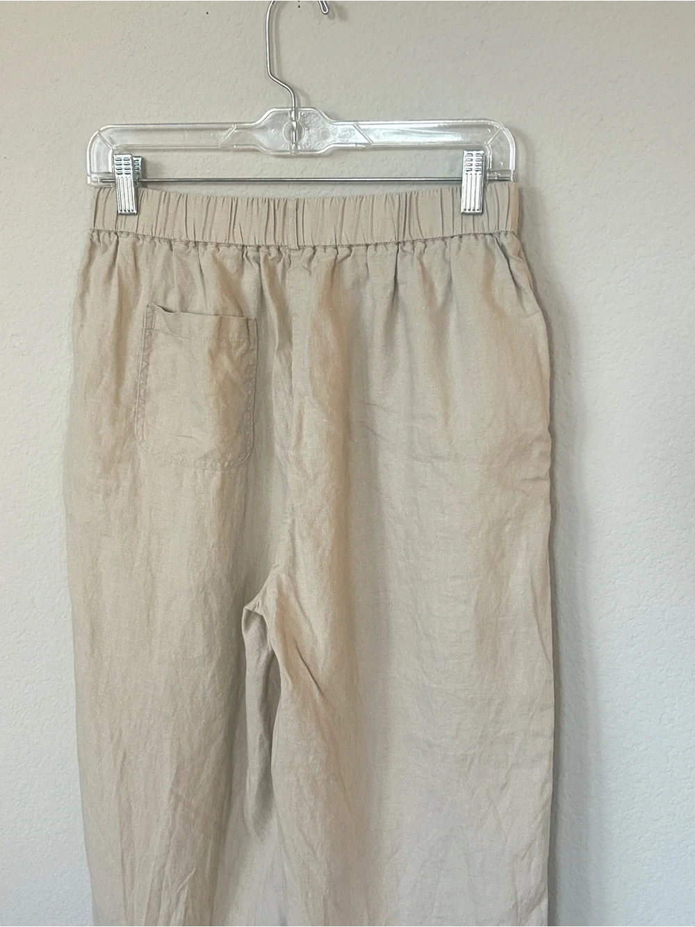 Quince 100% Linen Pull-On Pants, Flax, Size M